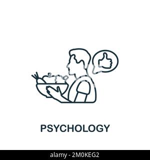 Icône de psychologie. Monochrome simple Detox Diet icône pour modèles, web design et infographies Illustration de Vecteur