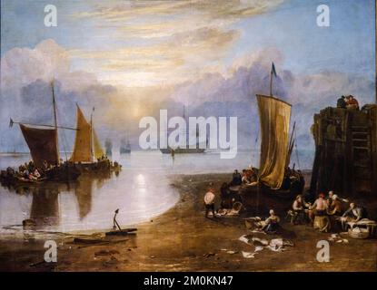 Sun Rising through Vapor, Joseph Mallord William Turner, avant 1807, huile sur toile, National Gallery, Londres, Angleterre, Grande-Bretagne Banque D'Images