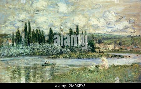 Claude Monet, vue de Vétheuil, peinture de paysage à l'huile sur toile, 1880 Banque D'Images