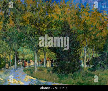 Vincent van Gogh, chemin dans le parc, peinture à l'huile sur toile, 1888 Banque D'Images