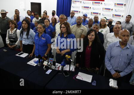 Non exclusif: 6 décembre 2022, Marcaibo, Venezuela: Le président du bleu béant Nora Bracho la direction exécutive régionale du parti des Nations Unies Banque D'Images