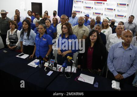 Non exclusif: 6 décembre 2022, Marcaibo, Venezuela: Le président du bleu béant Nora Bracho la direction exécutive régionale du parti des Nations Unies Banque D'Images