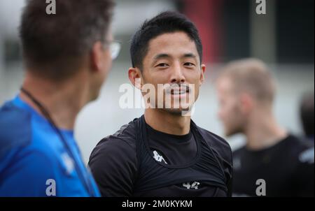 Ryota Morioka de Charleroi photographié lors d'une session d'entraînement au camp d'entraînement d'hiver de l'équipe belge de football de première division Sporting Charleroi à Colakli, Turquie, mercredi 07 décembre 2022. Le sport Charleroi est sur scène du 3 au 10 décembre. BELGA PHOTO VIRGINIE LEFOUR Banque D'Images