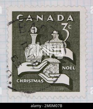 Photo d'un timbre-poste du Canada cadeaux de Noël des Sages 1965 Banque D'Images