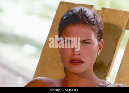L'actrice américaine-italienne Demetra Hampton dans le film Kreola, Italie 1993 Banque D'Images