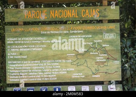 Parque Nacional cajas, Azuay, Équateur. Le parc national d'El cajas ou le parc national de cajas est un parc national situé dans les hauts plateaux de l'Équateur. dans la province o Banque D'Images