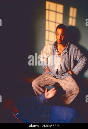 Stagiaire de l'hôpital psychiatrique accueillant des dissidents politiques, Tirana, Albanie 1992 Banque D'Images