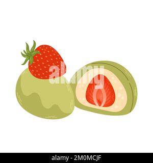 Vecteur Daifuku. Daifuku sur fond blanc. Daifuku est des desserts japonais. Illustration de Vecteur