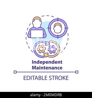 Icône de concept de maintenance indépendante Illustration de Vecteur