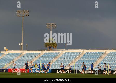 Une vue d'ensemble de la session d'entraînement au complexe sportif Al Wakrah à Al Wakrah, Qatar. Date de la photo: Mercredi 7 décembre 2022. Banque D'Images