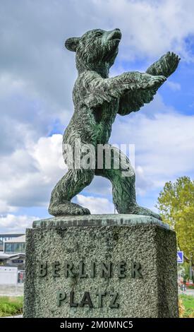 Berliner Bär, Berliner Platz, Lindau, Bayern, Allemagne Banque D'Images