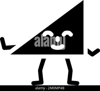 illustration vectorielle d'icône de glyphe de caractère géométrique triangulaire Illustration de Vecteur