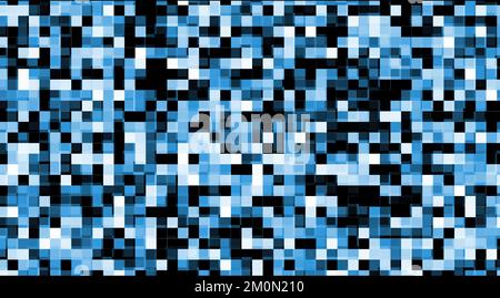 Beaucoup de blocs carrés noirs bleus sur arrière-plan abstrait avec rendu 3D pour le carré, la forme géométrique et les concepts d'ingénierie Banque D'Images