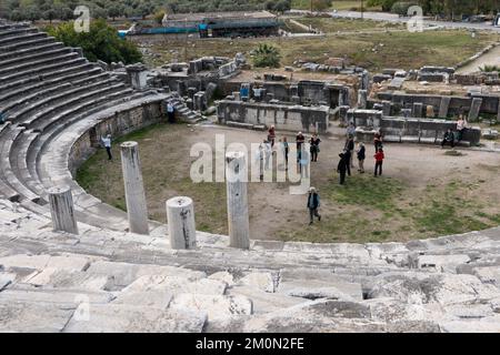 Théâtre grec ancien à Miletus, Turquie Banque D'Images