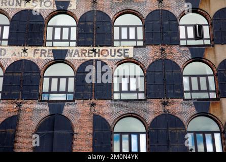 NEW YORK - le quartier industriel de Red Hook à Brooklyn, New York Banque D'Images