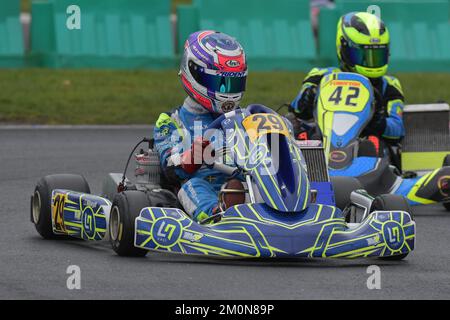 Zane Maloney, pilote de course barbadienne, Red Bull Racing Junior Team et F1 Reserve Driver en 2023. Banque D'Images