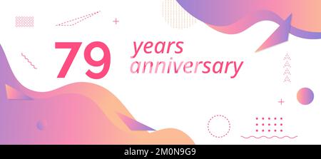 logo anniversaire 79th, fête d'anniversaire. Illustration de Vecteur