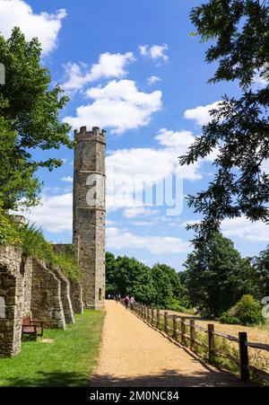 Battle East Sussex 19th Century Terrace Walk and Library of the private School AT Battle Abbey Battle East Sussex Angleterre GB Europe Banque D'Images