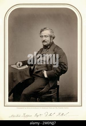 Portrait de l'écrivain et poète anglais Martin Farquhar Tupper (1810 - 1889), vers 1857. Photographie par Maull & Polyblank Banque D'Images