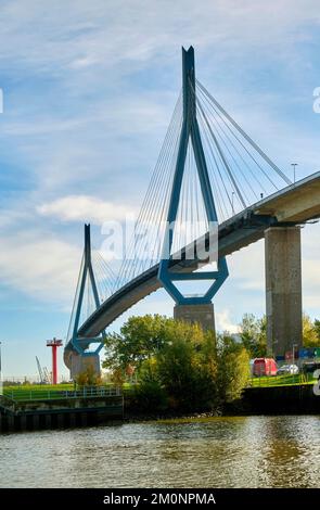 Köhlbrand Bridge, Hambourg, Land Hambourg, Allemagne, Europe Banque D'Images