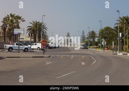 Swakopmund, Namibie - 03 octobre 2018 : promenade à Swakopmund. Végétation exotique. Banque D'Images
