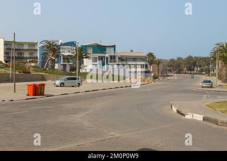 Swakopmund, Namibie - 03 octobre 2018 : promenade à Swakopmund. Végétation exotique. Banque D'Images