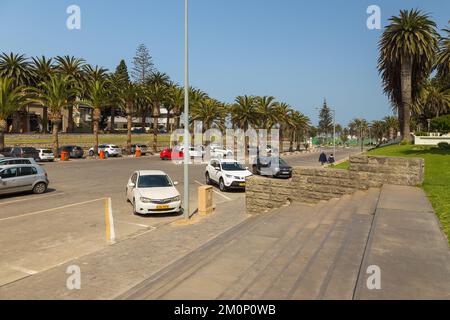 Swakopmund, Namibie - 03 octobre 2018 : promenade à Swakopmund. Végétation exotique. Banque D'Images