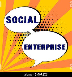 Légende de texte présentant social Enterprise. Business idée Business qui fait de l'argent d'une manière socialement responsable Banque D'Images