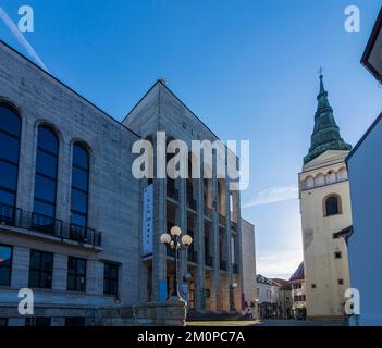 Zilina (Sillein, Silein): Théâtre municipal, Tour Burian à , Slovaquie Banque D'Images