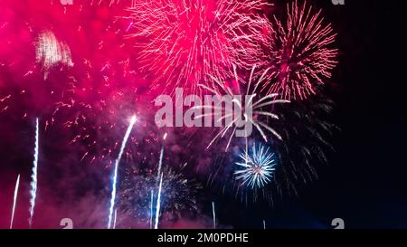 Feux d'artifice. Bonne photo de fond de la nouvelle année. 4th juillet photo de concept. Banque D'Images
