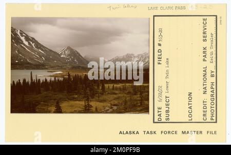 Lower Twin Lake. Photographies du Groupe de travail de l'Alaska Banque D'Images