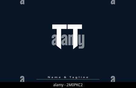 Lettres de l'alphabet initiales Monogram logo TT Illustration de Vecteur