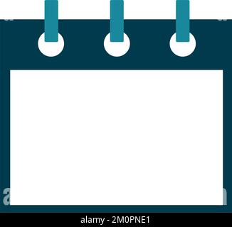 Icône de calendrier vide isolée conception plate Vector Illustration de Vecteur