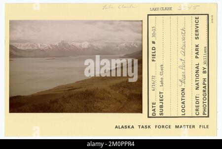 Lac Clark. Photographies du Groupe de travail de l'Alaska Banque D'Images