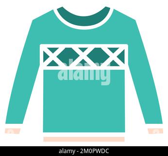 Veste d'hiver isolée de couleur icône Vector Illustration de Vecteur