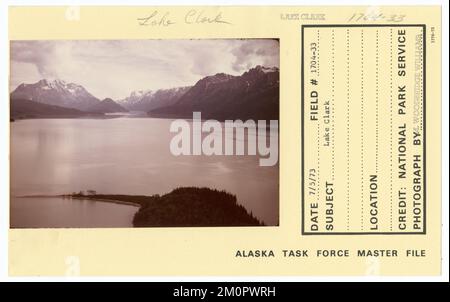 Lac Clark. Photographies du Groupe de travail de l'Alaska Banque D'Images