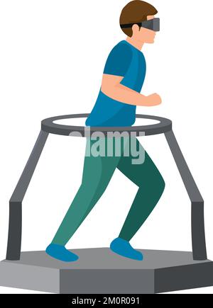 Personnage masculin avec lunettes de réalité virtuelle Vector Illustration de Vecteur