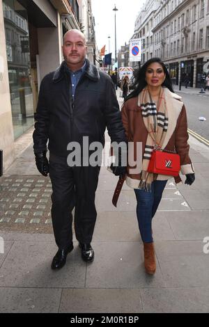 Jonathan Sothcott et Jeanine Sothcott Renegades déjeuner au restaurant Sartoria Savile Row, Londres - 6 décembre 2022 Banque D'Images