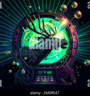 Casino Spirit Animals, roulette avec un soupçon du Dreamcatcher pour la bonne chance et la chance au casino Banque D'Images