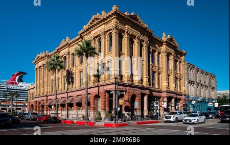 Galveston, TX, États-Unis : point de vue de The Hutchings, Sealy and Co Bâtiments. Les bâtiments ont été conçus par Nicholas J. Clayton et construits à Galveston, Texas. Banque D'Images