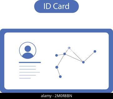 Illustration vectorielle de la carte d'identité du bureau, carte d'accès des employés Illustration de Vecteur