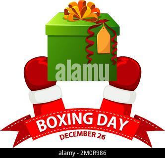 Illustration de la bannière du lendemain de Noël Illustration de Vecteur