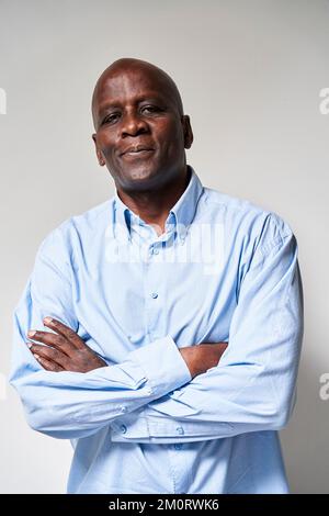 Portrait d'homme afro-américain mature professionnel Banque D'Images