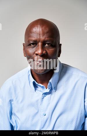 Photo de tête d'un homme afro-américain professionnel Banque D'Images