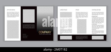 Modèle de brochure élégant et minimaliste à trois plis Illustration de Vecteur