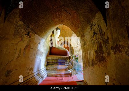 Birmanie, Myanmar, Bagan, temple de Sulemani ou Suleman patho, daté du 12. siècle Banque D'Images