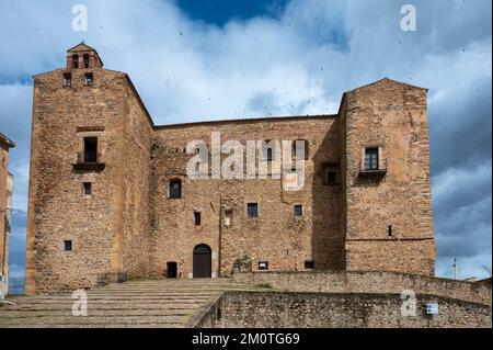 Italie, Sicile, quartier de Palerme, montagnes Madonie, Castelbuono, Château de Ventimiglia, Banque D'Images