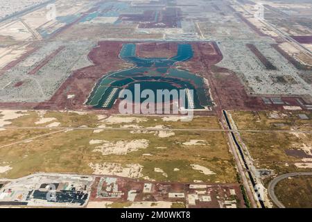 Deuxième chantier de construction d'aéroport abandonné de Mexico, Mexique Banque D'Images