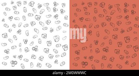 Motif poire pirickly motif de fruits Doodle Vector pour le web et l'impression Illustration de Vecteur