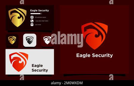 symbole d'illustration du logo de sécurité eagle shield Illustration de Vecteur